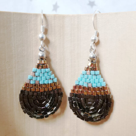 boucles d’oreilles – same bijoux – argent 925 _ brick stitch 3 boucles d’oreilles – same bijoux – argent 925 _ brick stitch 3