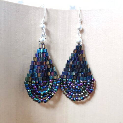 boucles d'oreilles - same bijoux - argent 925 _ brick stitch 5