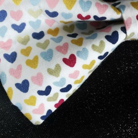 nœud papillon adulte - fait main - Cœurs multicolores