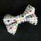 barrette cheveux nœud papillon - fait main - Cœurs multicolores - mariage