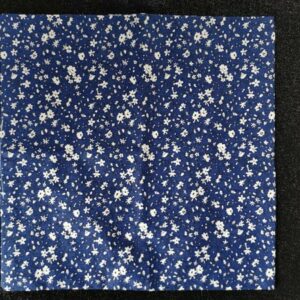 Pochette adulte - fleurs bleu marine - motif style liberty - mariage