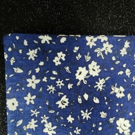 Pochette adulte - fleurs bleu marine - motif style liberty - mariage