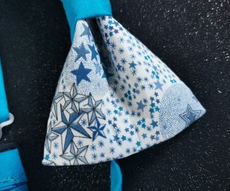 nœud papillon adulte - fait main - liberty étoiles bleues