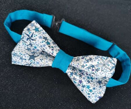 nœud papillon adulte – fait main – liberty étoiles bleues nœud papillon adulte – fait main – liberty étoiles bleues
