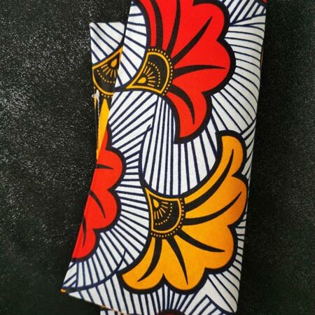 Pochette adulte - Fleurs de mariage wax - costume mariage