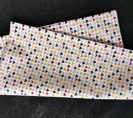 Pochette adulte - motifs cœurs multicolores