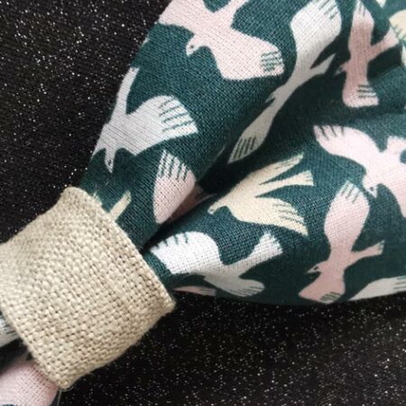 Nœud papillon adulte - oiseaux vert - fait main - mariage