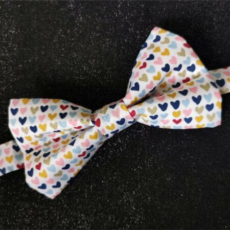 Nœud papillon – adulte homme – motif cœur  – mariage – fait main Nœud papillon – adulte homme – motif cœur  – mariage – fait main