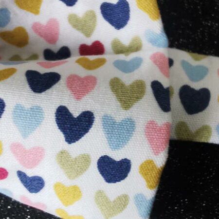 Nœud papillon - adulte homme - motif cœur - mariage - fait main