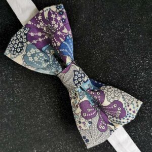 Nœud papillon adulte - Liberty fleurs bleues