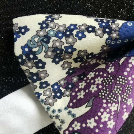 Nœud papillon adulte - Liberty fleurs bleues