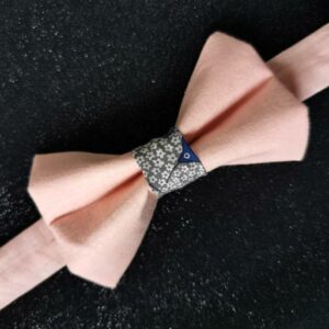 Nœud papillon adulte - Rose clair et liberty - mariage