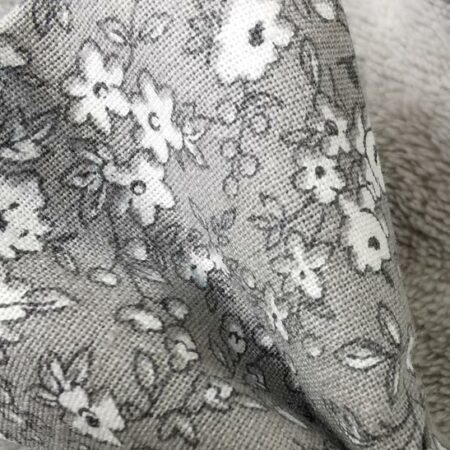 Nœud papillon adulte - fleurs blanches sur fond gris - mariage