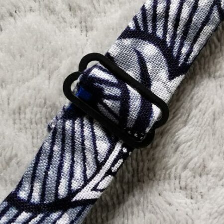 Nœud papillon enfant - wax fleurs de mariage - bleu et gris