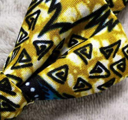 Nœud papillon ado - wax plume bleue