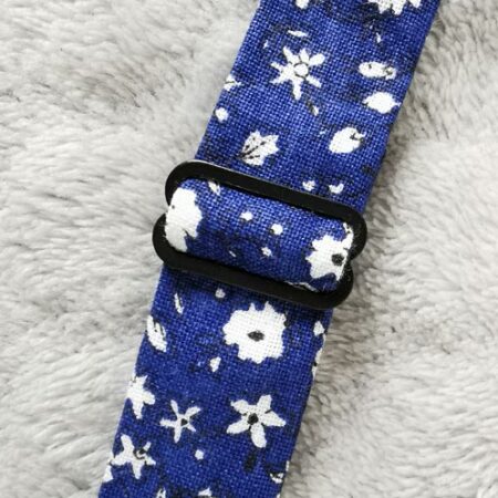 Nœud papillon ado - fleurs bleues marines