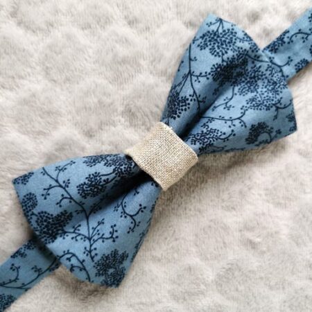 Nœud papillon adulte – bleu floral