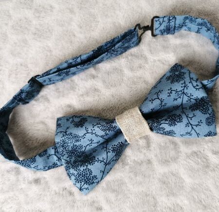 Nœud papillon adulte - bleu floral