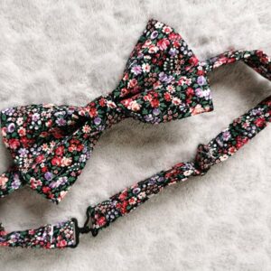 Nœud papillon adulte - fleurs multicolores -style liberty