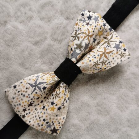 Nœud papillon adulte – Liberty étoiles moutarde