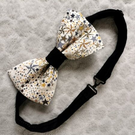 Nœud papillon adulte - Liberty étoiles moutarde