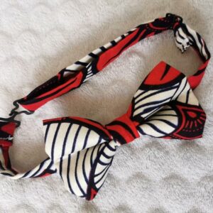 Nœud papillon enfant - wax fleurs de mariage - rouge