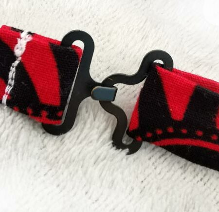 Nœud papillon enfant - wax fleurs de mariage - rouge