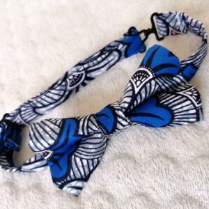 Nœud papillon ado - wax fleurs de mariage - bleu