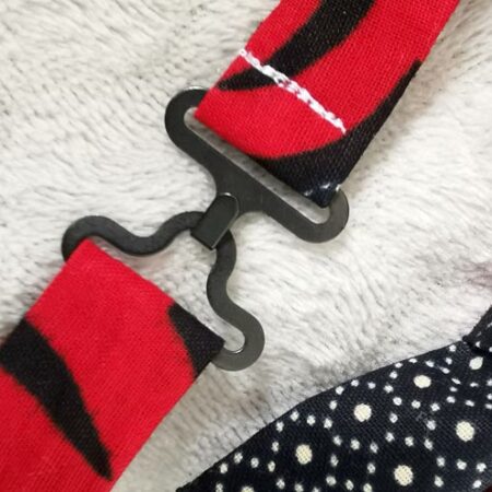 Nœud papillon enfant - wax bleu marine et rouge