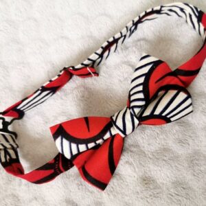 Nœud papillon enfant - wax fleurs de mariage - rouge