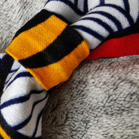 Nœud papillon enfant - wax fleurs de mariage - rouge et jaune